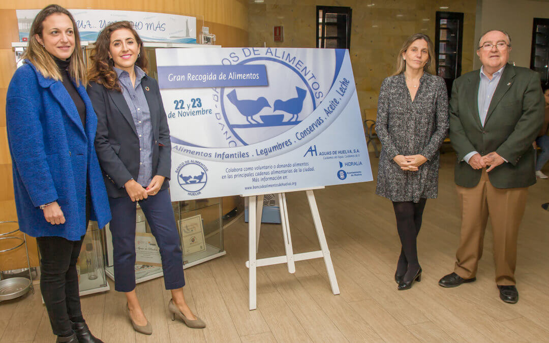 Aguas de Huelva renueva su compromiso con el Banco de Alimentos y promociona la Gran Recogida