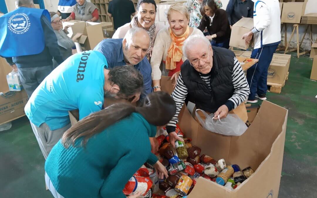 El Banco de Alimentos de Huelva comienza la clasificación de los 120.000 kilos de alimentos de la Gran Recogida 2019