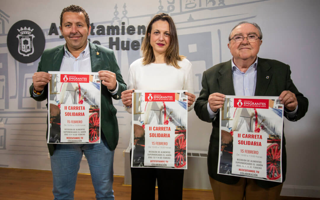 El Ayuntamiento y la Hermandad de Emigrantes ponen en marcha la ‘II Carreta Solidaria’ a beneficio del Banco de Alimentos de Huelva