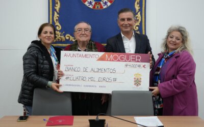 Firma del convenio entre el Banco de Alimentos de Huelva y el Ayuntamiento de Moguer. ¡Agradecemos el apoyo del consistorio moguereño!
